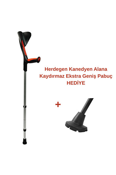 Herdegen Fransız Advance Koltuk Değneği / Kanedyen (Kırmızı - 1 Adet)