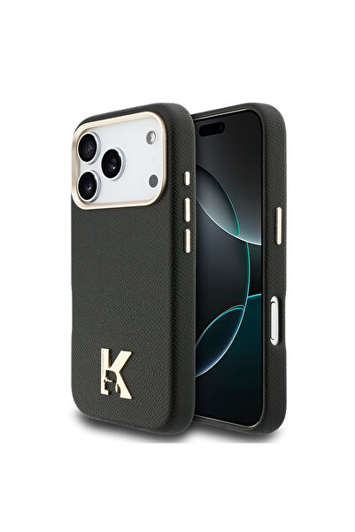 Karl Lagerfeld iPhone 17 Pro Max Kılıf Lisanslı M-safeli Gold Kamera Çerçevel...