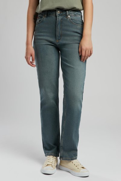 Lee Cooper Diana High Waist Regular Cut Straight Leg Blue Women's Jean Trousers