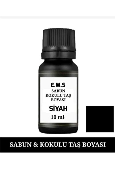 E.M.S AVM SİYAH Sabun Ve Kokulu Taş Boyası Sabun Boyası Kokulu 10 ML Taş Boya...