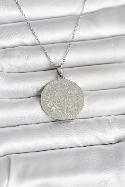 Nehir Şık 316L Çelik Gümüş Renk Ayetel Kürsi Yazılı Kolye Öğretmenler Anneler...