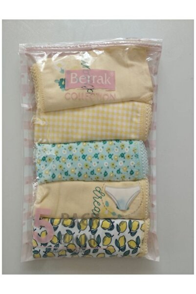 Berrak kit iç giyim 5'li M Beden Bikini Kalıp Desenli ve Renkli Kadın Külot