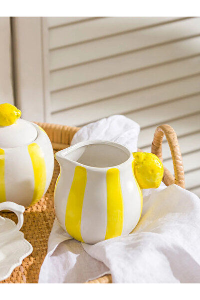 LC Waikiki Lcw Home Mixed Striped Ceramic Milk Jug