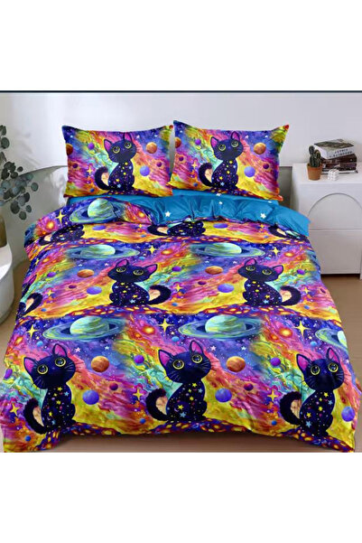 OEM Lenjerie de pat pentru pat dublu 2 persoane, 4 piese, JHN, Bumbac satinat...