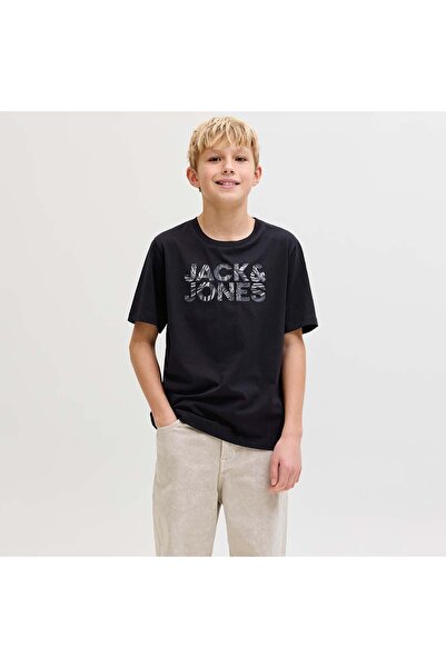 Jack & Jones Jack&Jones Jeff Logo Erkek Çocuk Siyah Tişört