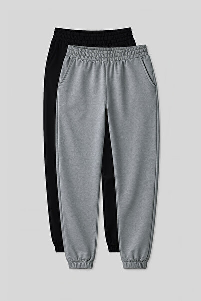 TOMMY LIFE Ανδρικό T-Shirt Standard Fit Basic Polo Neck 2-pack Μαύρο-Σκούρο Μ...