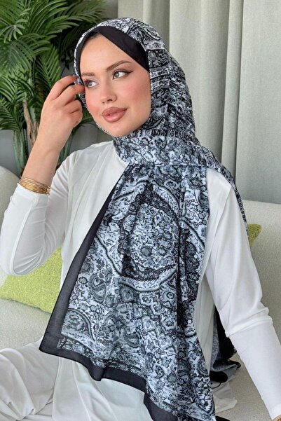 Şulemoda Giyim Ψηφιακό σάλι Kayli σε μαύρο χρώμα