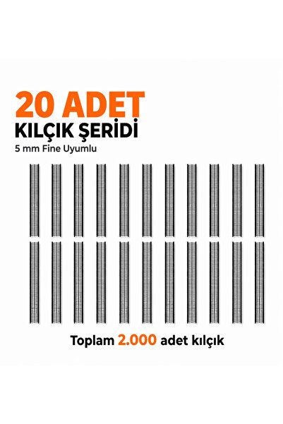 ALBERTOS Siyah İnce Kılçık Şeridi 5 mm 20 Adet Şerit 2.000 Adet Türban Tabanc...