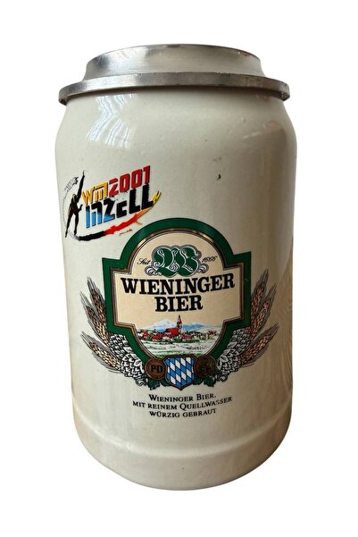 Web Nostaljik Alman Zinn Kapaklı Bira Bardağı TANKART