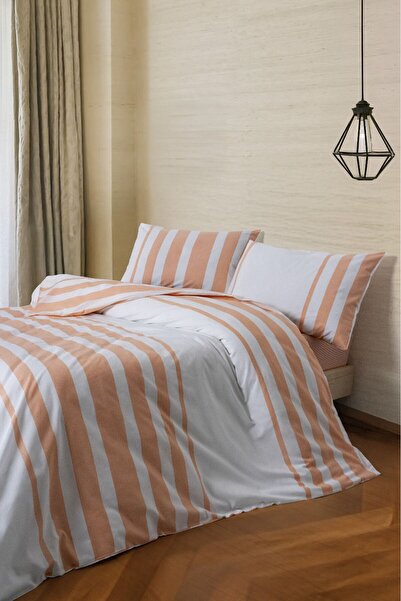 Livera Home 100% Cotton Modern Striped Double Duvet Cover Set |   200X220Cm |