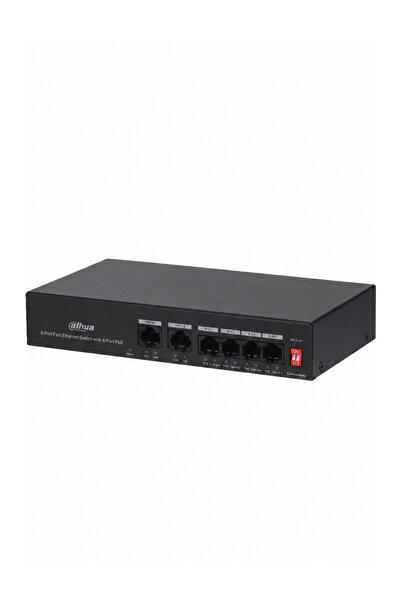 DAHUA 36W Güvenlik Kamerası PoE Switch Ağ Anahtarı (6 Port (4 Port PoE + 2 Up...