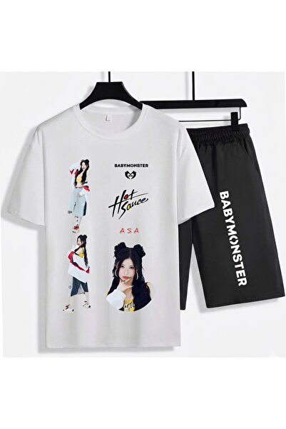 SVART WEAR Asa BabyMonster K-Pop unisex 100% pamučne šortseve - set majice i ...