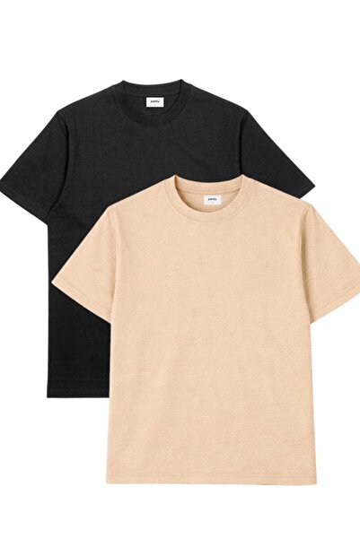 pandy Σετ 2 μπλουζών Oversize Basic με λαιμόκοψη ποδηλάτου