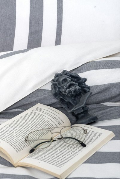 Livera Home 100% Cotton Modern Striped Double Duvet Cover Set |   200X220Cm |