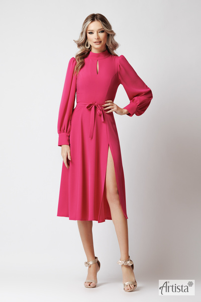 Artista Κομψό μίντι φόρεμα με εμφανή μέση και σκίσιμο μπροστά.