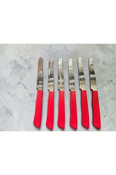 EMPA A V M 6 adet Plastik Saplı paslanmaz çelik Ucu tırtıklı kahvaltı bıçağı,...