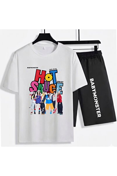 SVART WEAR BabyMonster K-Pop unisex šorts od 100% pamuka - set majice i kratk...