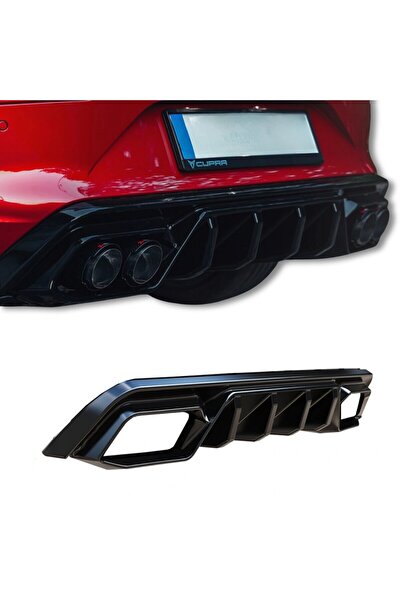 YıldızTuning Cupra Leon 2020-2026 - Arka Tampon Difizör Piano Black 1 Parça