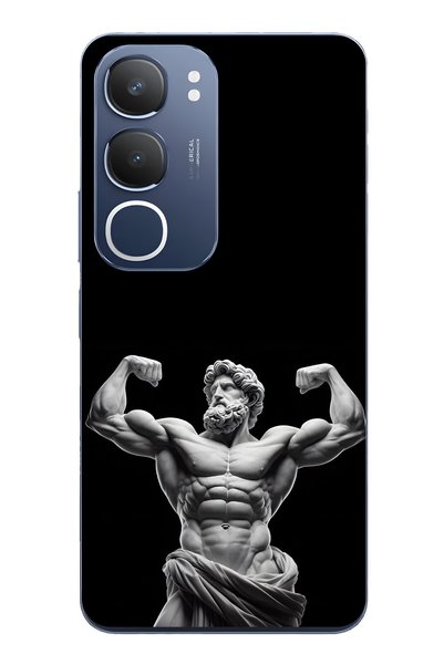 FLAMENKO حافظة هاتف شفافة متوافقة مع هاتف Vivo Y19S بنمط تمثال قديم على شكل إ...