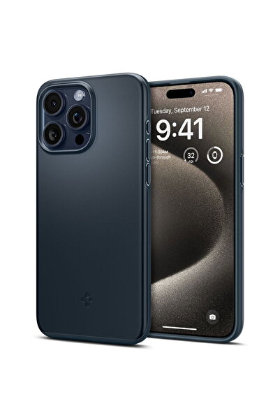 Spigen Husa pentru iPhone 15 Pro Max - Thin Fit - Metal Slate