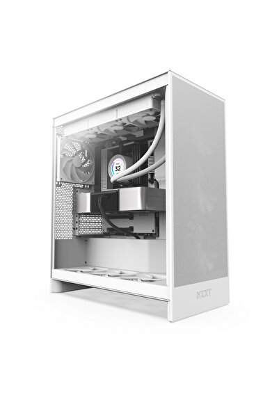 Nzxt H7 flow (2024) matte white, medium size atx power supply excluded