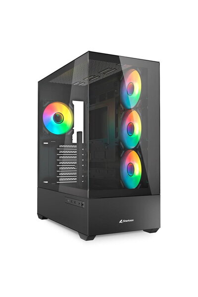 SHARKOON Mid Tower Fara sursa AK6 RGB Negru