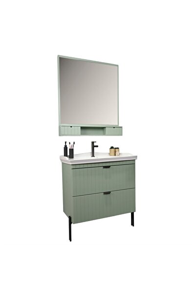 kobos Noble 80 cm Banyo Dolabı Seti Mint