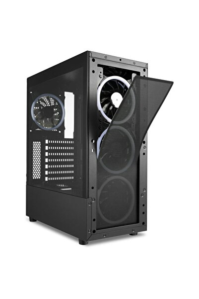 SHARKOON TK5M RGB, tower housing, black, tempered glass - window