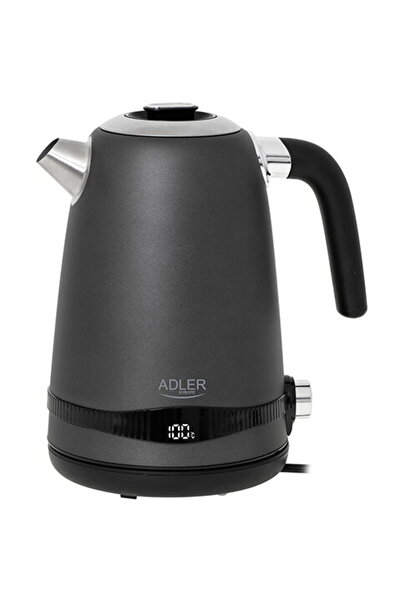 adler Fierbător SS gri satinat 1,7L cu afișaj LCD