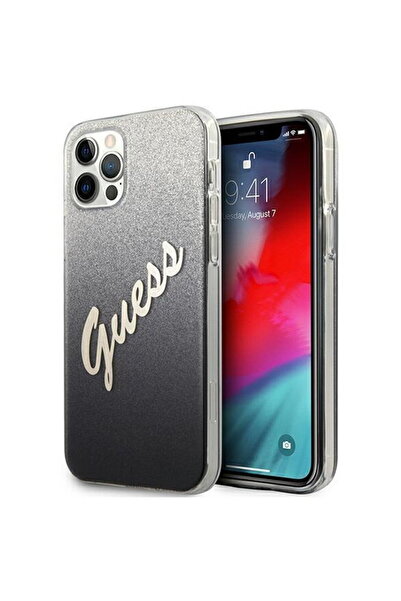 Guess GUHCP12MPCUGLSBK iPhone 12/12 Pro 6.1 "   negru/negru carcasă rigi...