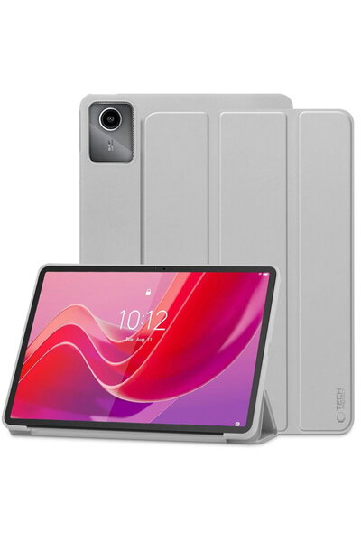 Tech-Protect Husă SmartCase pentru Lenovo Tab M11, funcție stand, gri