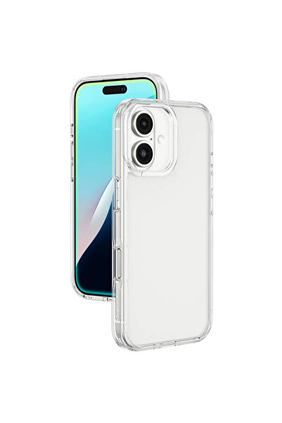 Amazingthing Husă minimalistă din silicon pentru iPhone 16 Plus - Transparentă