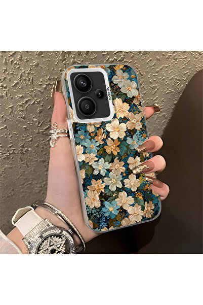 ARTISHELL Redmi Note 13 Pro Plus+ 5G Uyumlu Şık tam ekran çiçekli, sağlam düş...