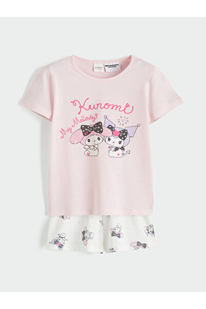 LC Waikiki Set de pijamale scurte pentru fete Hello Kitty cu imprimeu