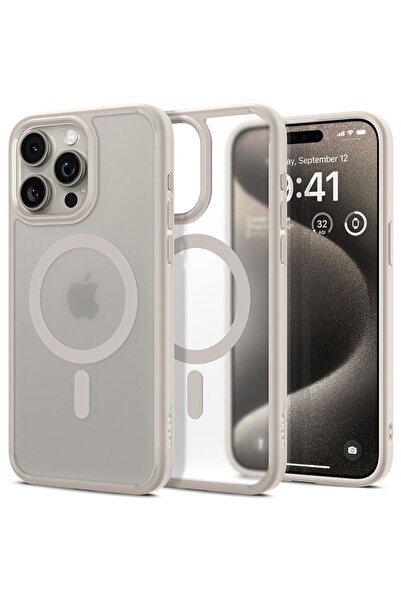 Spigen Ultra Hybrid MagSafe, frost titanium - iPhone 15 Pro Max