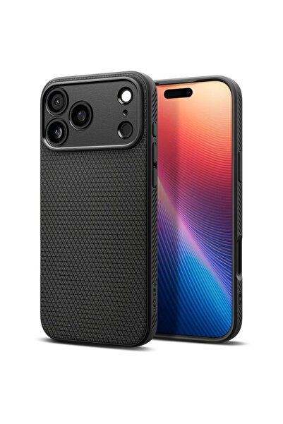 Spigen Husă pentru iPhone 17 Pro Max - Liquid Air - Negru Mat