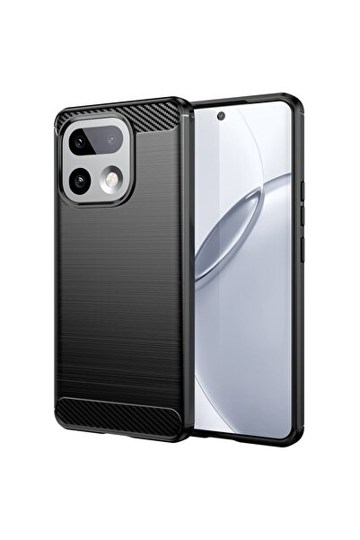 Techsuit Husă pentru Realme 16 Pro+ - Silicon Carbon - Negru