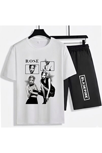 SVART WEAR شورت روز بلاك بينك كيه بوب للجنسين مصنوع من القطن بنسبة 100% - طقم...