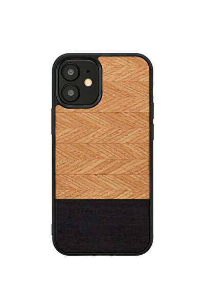 Other Husa MAN&WOOD pentru iPhone 12 mini, model spic de pește, negru