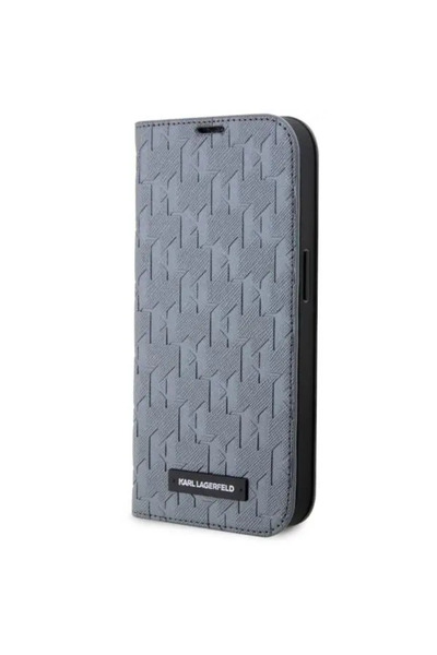Karl Lagerfeld KLBKP14SSAKLHPG iPhone 14 6.1 "   Bibliotecă argintie Saf...