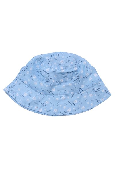 bebegen Pălărie Fedora cu imprimeu Blue Sailing pentru băieți, 4-8 ani