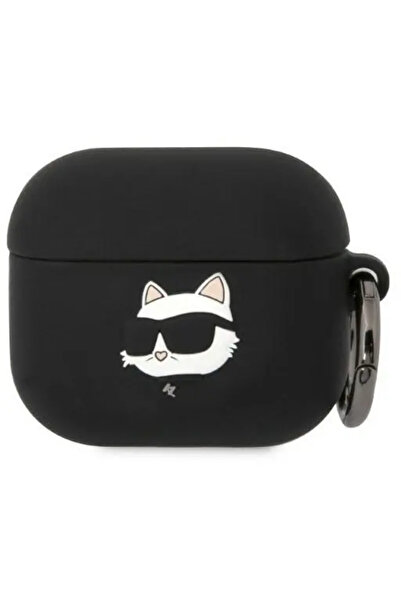Karl Lagerfeld KLA3RUNCHK AirPods 3 cover black/black Silicone Choupette Head 3D