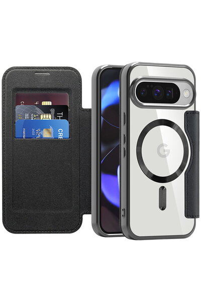 Techsuit Husă pentru Google Pixel 10 / 10 Pro - SmartMag Book Case - Negru