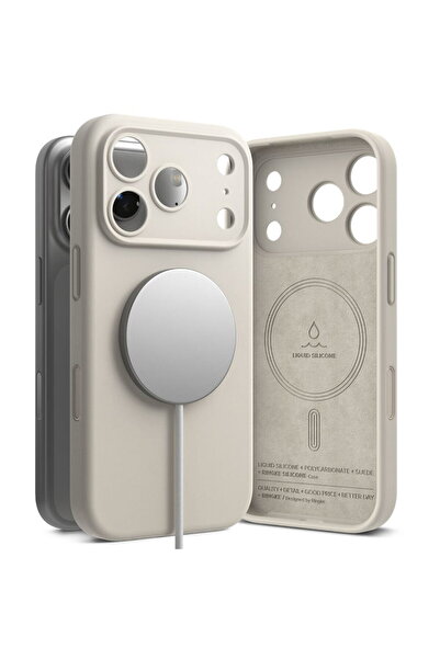 Ringke Husa Silicon Magnetic MagSafe iPhone 17 Pro Piatră