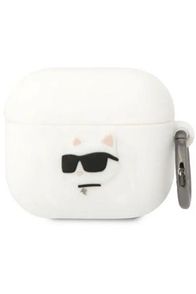 Karl Lagerfeld KLA3RUNCHH AirPods 3 cover white/white Silicone Choupette Head 3D