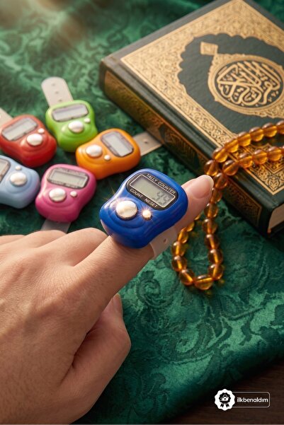 İlkbenaldim 10 Adet Dijital Zikirmatik Parmak Tesbih Sayacı Elektronik Zikirmatik Karışık Renk Dağıtmalık