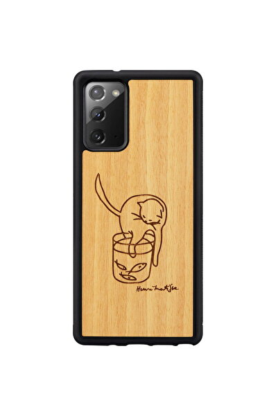 Other Husa MAN&WOOD pentru Galaxy Note 20, cu pisică și pește