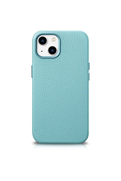 ICARER Husa Litchi din piele premium pentru iPhone 14 Plus, magnetică, cu Mag...
