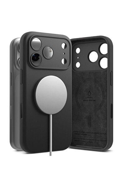 Ringke Husă Silicon Magnetică MagSafe iPhone 17 Pro Max Negru
