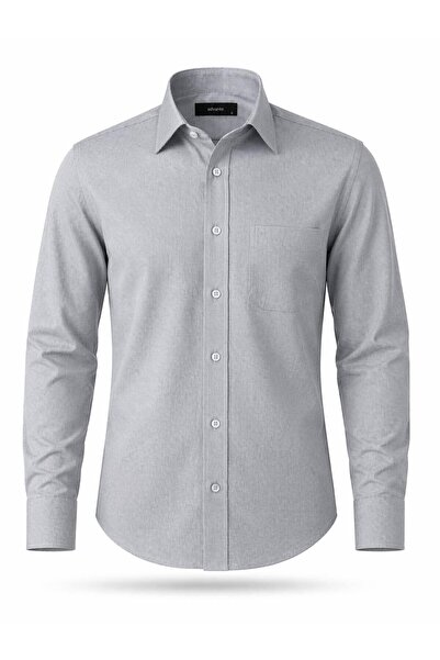 ADVANTE Κλασικό ανδρικό μακρυμάνικο βαμβακερό πουκάμισο κανονικής εφαρμογής 7628